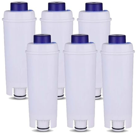 Filtro de agua suave for cafetera DeLonghi, compatible con DLS C002, DLSC002, SER 3017 y SER3017.(6pcs)