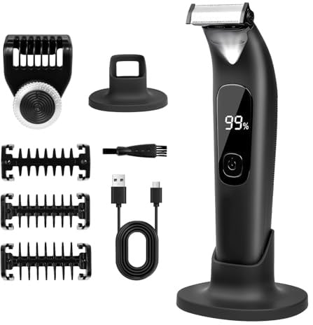 Carehabi Rasierer Damen, 3-in-1 Intimrasierer für Frauen mit LED-Display (Schwarz)