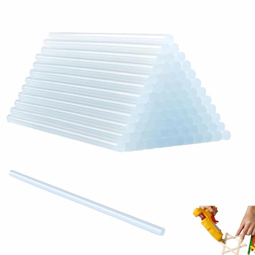 55 Stück Heißkleber Klebestifte Transparent Heißklebesticks 7 x 200 mm | Heißklebepistole Sticks Schnelltrocknend für Handwerk Klebesticks