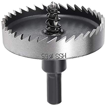 sourcingmap 65mm High Speed Steel HSS Drill Bit Hole Saw Cutter for Metal Alloy Wood