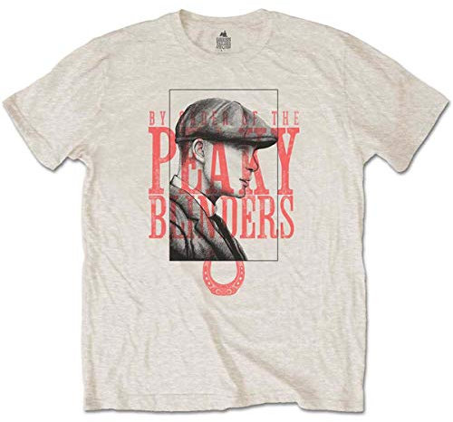Peaky Blinders Herren Men's Tee: Red Logo Tommy T-Shirt, Beige (Neutral Neutral), XX-Large