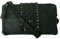 Bear Bags Grizzly Umhängetasche Clutch Schultertasche mit Nieten Mod.6459 Vintage, gewaschenes hochwertiges Leder, italienisches Design (Grün)