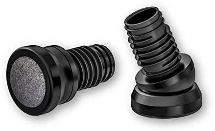 4 Fussstopfen/Stuhlgleiter mit Gelenk und Filzgleitfläche, Kunststoff/Filz (25 mm)