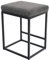 CAMPING WORLD Barhocker, Barstühle mit Fußstütze, Küchenstühle aus Pu-Leder, Rückenloser Barstuhl Hocker, Tresenhocker, Bistrohocker, für Innen Außen Esszimmer Hausbar, Kaffee Stühle in Grau