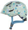 ABUS Kinderhelm Smiley 3.0 - Fahrradhelm mit tiefer Passform, kindergerechten Designs & Platz für einen Zopf - für Mädchen und Jungs - Hellgrün mit Muster, Größe M