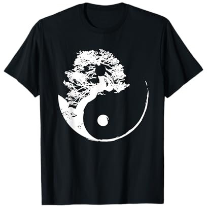 Tai Chi Anzug Damen Qi Gong Bekleidung Herren - Qigong Chi Gong Quigong Chigong Yin Yang T-Shirt Damen und Herren Schwarz S