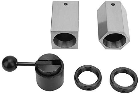 Hex Collet Block Set, 5C Collet Block Set Hex Square Rings & Collet Closer Holder for Milling Machines Lathes