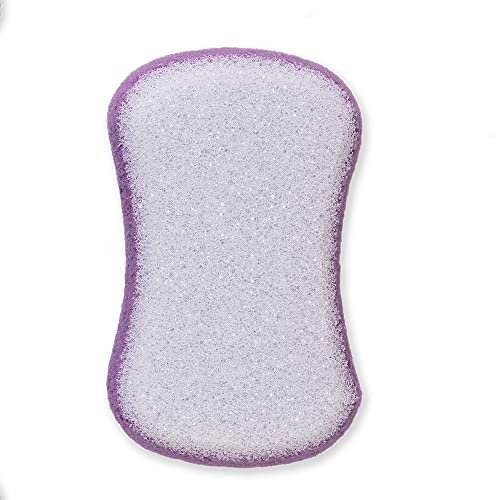 martini SPA - Hygiene+ - Éponge corps soft&gommage, polyuréthane avec ions argentés, couleur aléatoire (violet/bleu), 14g, 1 unité