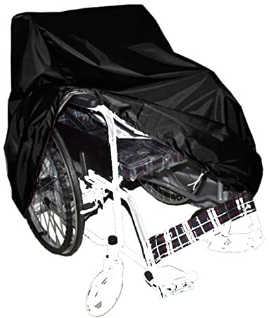 Rollstuhl Abdeckung, Abdeckplane Für Elektromobil Mit Kordelzug, Wasserdicht Und UV-beständig, 210D Oxford Schwarz (M)