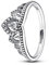 PANDORA Königlicher Perlen Diadem-Ring aus Sterling Silber mit Zirkonia - kombinierbar mit Schmuck Moments Kollektion - Größe: 58