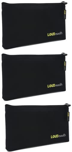 LOUDmouth Zippered Pouch for Handheld Wired Microphones | Mic Bag | 9.25 x 5 (3 Pack)