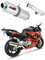 DOMINATOR Pot d'échappement Silencieux OV compatible avec CBR 600 F2 / F3 1991-1994 1995-1998