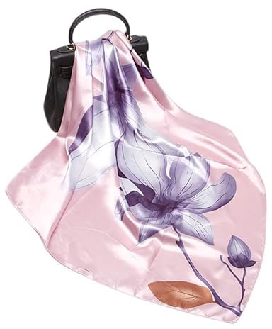 FAIRYGATE Seidenschal Damen 100 Seide Elegantes Halstuch Quadrat Schal Frauen Kopftuch Schal Business Scarf Taschentücher Bandana 90 * 90cm 28019