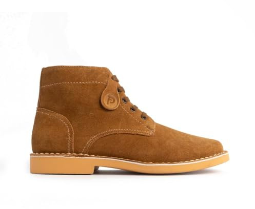 Popps RANGER Mens Smart Casual 100% Real Suede Leather Lace Up Ankle Desert Boots