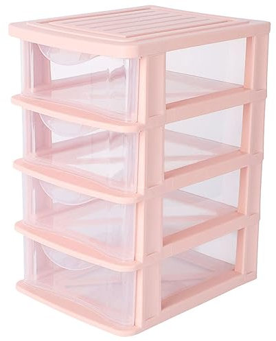 Kosmetik-organizer-set 4-lagig Hohe Schublade Aufbewahrungsbox Schreibtisch Make-up-organizer Aufbewahrung