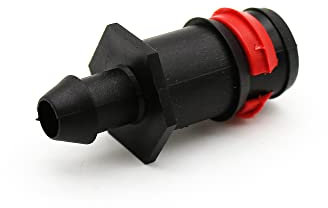 DOJA Barcelona | Toma Ramal Riego de Seguridad | Pack 100 | Conector Riego para Manguera de Goteo | Ø 20mm | con Anilla de Seguridad | Accesorios Riego Goteo | Manguera Jardin, Tubo Riego, Huerto