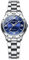 JewelryWe Damen Uhren Analog Quarz 30M Wasserdicht Armbanduhr Klassisch Römische Ziffern Edelstahl Armband Partner Freundschaft Uhr mit Leuchtend Zeiger und Uhrenwerkzeug Blau