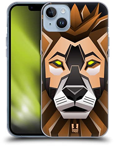 Head Case Designs León Animales Robóticos Caso de Gel Suave Compatible con Apple iPhone 14 Plus