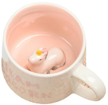 3D Tasse Rosa Einhorn Keramik Kaffeetasse mit Spruch 350 ml Lustige Tassen Einzigartige Handgefertigte Tasse Geschenke Für Freunde Kinder Mädchen Frau Geburtstagsgeschenk(Rosa Einhorn)