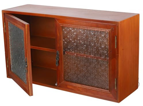Holibanna Schreibtischschrank Aus Holz 2-stufiger Theken Organizer Arbeitsplatten Aufbewahrungsschrank Vielseitig Für Küche Schlafzimmer Bad Stabiler Holzschrank Mit Zwei Ebenen
