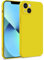 MyGadget Coque pour iPhone 13 - Case Silicone Souple & Soft Doublure Microfibre - Cover TPU Protection Extra Fine & Légère Jaune