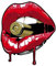 Bullet KISS Lips Aufkleber Sticker Porno Sexy Lippen Tattoo Tuning Auto V8 Se48