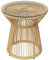 Outsunny Beistelltisch aus PE Rattan runder Couchtisch mit Glastischplatte Tablett Gartentisch, Hohltrommel-Design, Gartenmöbel Kaffeetisch Sofatisch für Garten Terrasse Balkon, 40x40x42cm, Beige