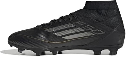 adidas F50 League Football Boots FG/MG, Botas de fútbol Unisex Adulto, CoreBlack/IRONMT/GOLDMET, 42 EU