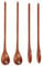 Lot de 4 cuillères en bois pour manger, cuillères en bois de 19,8 cm pour la cuisine, le mélange, les mélanges, les cuillères en bois à long manche, cuillère à miel en bois avec belle texture de bois