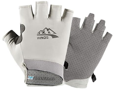 Men Women Half Finger Sun Protection Gloves Summer Thin Ice Silk Cooling Cycling Mittens Non Slip Breathable Fingerless Driving Mitts Sports Workout Outdoor UV Protection Handwear