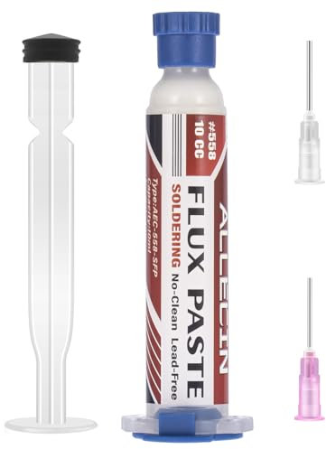 ALLECIN Flussmittel Löten No Clean Lötflussmittel Bleifreies 10mL Solder Flux Paste 10CC Kolophonium Lötzinn Bleifrei Flussmittelpaste Lötpaste AEC-558 für LED SMD PCB BGA DIY (1 Stück)