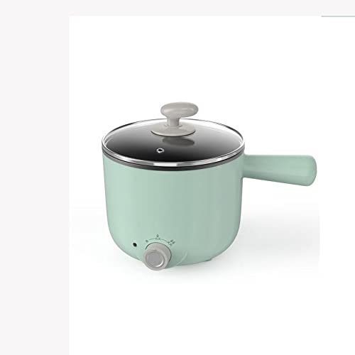 ANSNOW Mini Electric Skillet 1.2L Mini Portable Electric Rice Cooker Non-Stick Electric Multi Cooker Mini Hot Pot for Travel Office School/E