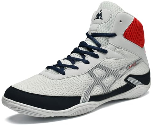 PENXZT Herren Boxschuhe Pro Wrestlingschuhe Atmungsaktive rutschfest bequem High-Top Fitnesschuhe Trainingsschuhe Indoor Bodybuilding Schuhe