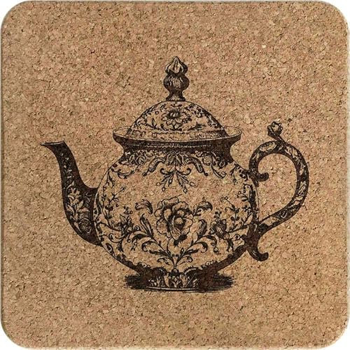 'teapot' Square Cork Trivet/Pot Stand (TR00024824)
