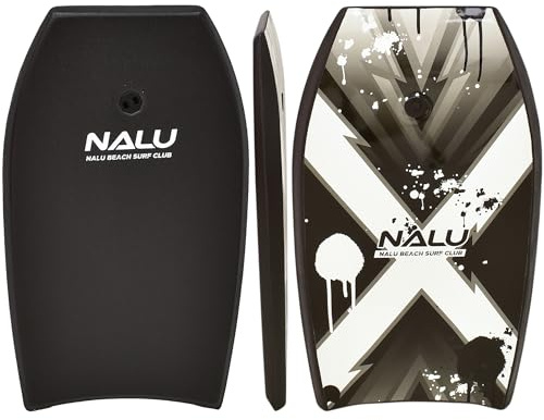 Nalu Bodyboard con guinzaglio | Body Board con coda a mezzaluna e nucleo in XPE