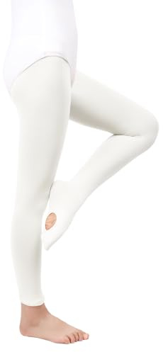 MYSSUCI Collant Danse Classique Fille Femmes 90 Denier Legging Danse Fille avec Trous pour Ballet, Yoga, Gymnastique
