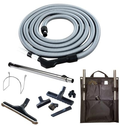 Kit d'accessoires pour aspirateur central avec tuyau On/Off Confort - 9,1 ML - Compatible avec Beam, Cyclovac, Duovac, Husky et autres marques - une multitude d'accessoires