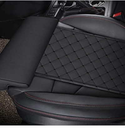 XBDYGS Autositzkissen Leder Autositz Extender Kissen Bein Unterstützung Kissen Memory Foam Knie Pad Lange-Distanzen Fahren Büro Home Fahrer Matte Autositzbezug(Black)