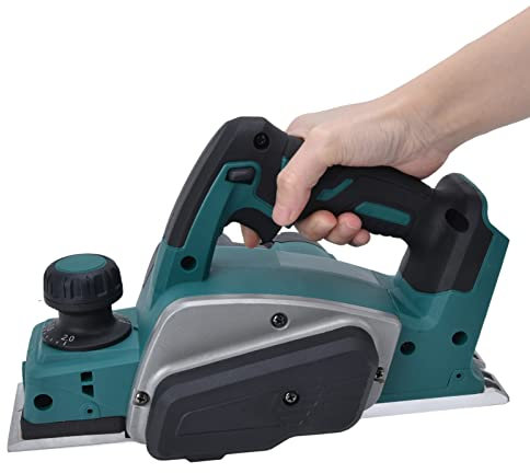 Pialla Elettrica Portatile, Pialla Elettrica Compatta 21 V 800 W, Profondità Regolabile, Rimozione Liscia dei Trucioli, Piastra di Base a Specchio, Nastro Trasportatore