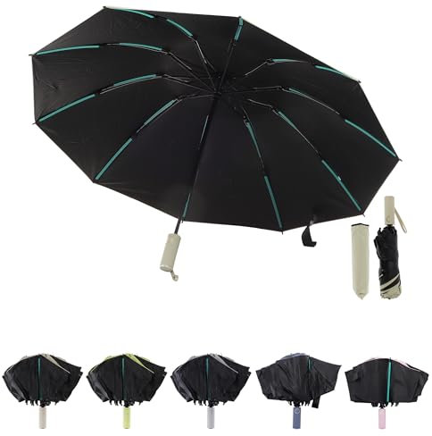 CAPASTEC 1 Set Umgekehrter Regenschirm mit Abdeckung, Faltbarer Invertierter Regenschirm, Beige