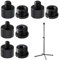 8Pcs Mic Stand Adapter,Microphone Stand, Alloy Microphone Stand Screw Thread Adapter for Camera Tripod 5/8 Female to 3/8 Male 3/8 Female to 5/8 Male 5/8 Female to 1/4 Male 1/4 Female to 5/8 Male