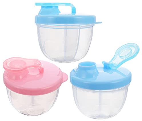 Toyvian 3 Stück 3 Box für Babynahrung Milchspendertopf Formelbehälter Formel-Milchspender heizlùfter aufbewahrungsdose stinkfrucht Milchpulver-Organizer Milchpulverspender für pp