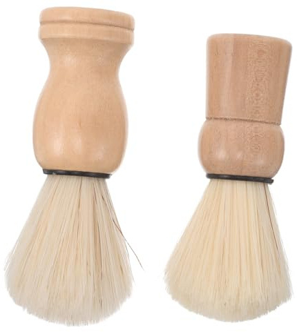 SAFIGLE 2 Stück-pack Herren Bartbürste und Nylon Sanft zur Haut Reinigt den Bart Effektiv für Friseursalon und Rasur