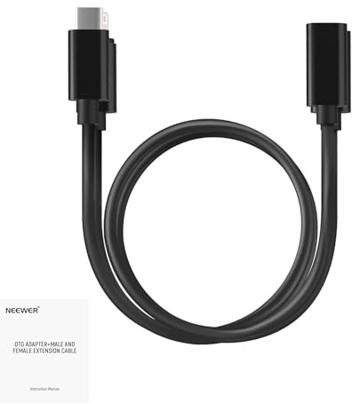 NEEWER 2er Pack OTG Adapter Kabel Set, USB C Buchse auf Typ C Stecker + USB C Buchse auf iOS Stecker, kompatibel mit iPhone iPad Android KM17 KM15 KM18 KM23 Drahtloses Mikrofon, 45cm, LM7