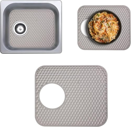 Wsetyy Silicone Sink Mat, Folding Non-Slip Sink Protectors Counter Protector for Bottom of Kitchen Sink (Size A)