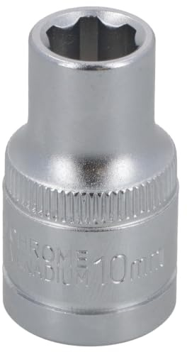 1/2 Drive 10mm Metric Super Lock Shallow 6-Sided Single Hex Socket Bergen