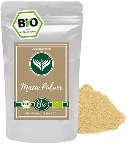 Azafran BIO Maca Wurzel Pulver aus Peru - Original Macawurzel gemahlen 250g