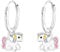 La Rosa Princesa. Rainbow Love Einhorn Unicorn Ohrringe - 925 Silber Pferd Kinder Mädchen