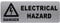 METAL Danger ELECTRICAL HAZARD Sign-WITH IMAGE-Brushed Silver Aluminium -Warning Safety Security Door Notice Shop Warehouse School Cafe Restaurant Business Health Accident Electricity Cables Wires