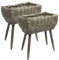 Muddy Hands Willow Plant Pot Trough Tall Planter Grow Table Stand Raised Bed (PACK OF 2)